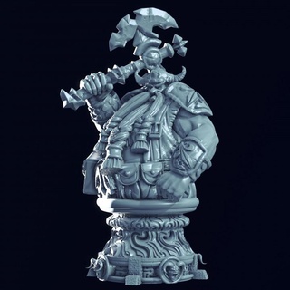 vikings buste gekko miniature table personnages créatures fantaisie univers boutique ventilateur art bustes Jeux 3d print model - Mito3D