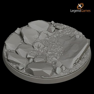 legendgames 80mm round rock base warhammer age sigmar similar games legend Tabletop 3D Printable Terrain Fantasy creature miniatures monster figures large flying wh40k bases aos diarama dioramas 3d print model - Mito3D