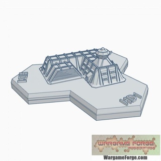 military armored command bunker hex map scale hmsmil006 wargame forge Store terrain battletech 3d print model - Mito3D