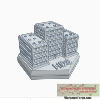 military command hq hex map scale hmsmil007 wargame forge Store terrain battletech 3d print model - Mito3D