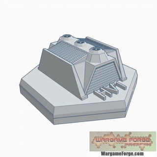 militaire véhicule garage hexadécimal carte échelle hmsmil008 jeu guerre forger boutique terrain Battletech 3d print model - Mito3D