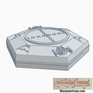 military small landing pad hex map scale hmsmil010 wargame forge terrain battletech 3d print model - Mito3D