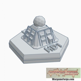 militaire blindé capteur tour hexadécimal carte échelle hmsmil012 jeu guerre forger boutique terrain Battletech 3d print model - Mito3D