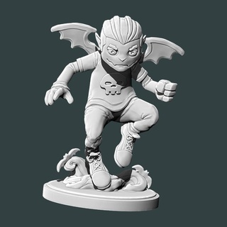 desmond vampire - pumpkin patch gang pre-supported crooked houses Tabletop Characters & Creatures Fantasy Universe Store cartoon fantasy halloween monster spooky wings comic flying tabletop supported 3d print model - Mito3D