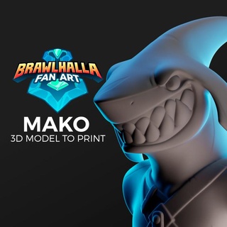 mako estatua diego lopez mesa caracteres criaturas fantasía universo ventilador Arte bustos miniatura brawlhalla 3d print model - Mito3D