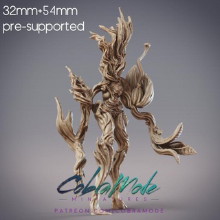plant construct pre-supported cobramode Tabletop Characters & Creatures Fantasy Universe Store creature tree ent dryad familiar bbeg supported treeant 3d print model - Mito3D