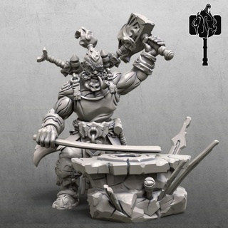 fire giant blacksmith rg sculpt Tabletop Characters & Creatures Fantasy Universe dragons dungeons fantasy rpg wargames warhammer tabletop dnd firegiant weaponsmith crafter 3d print model - Mito3D