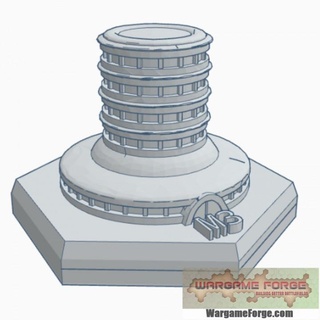 sci-fi building 6 hex map scale hmssf006 wargame forge Store terrain battletech 3d print model - Mito3D