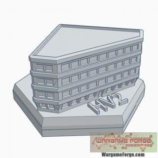sci fi Gebäude 39 verhexen Karte Rahmen hmssf039 Kriegsspiel Schmiede Geschäft Terrain Battletech 3d print model - Mito3D