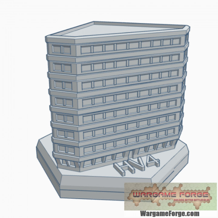 sci-fi building 41 hex map scale hmssf041 wargame forge Store terrain battletech 3D print model - Mito3D