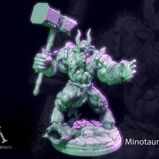 Minotauro posa 3 gekko miniatura tavolo personaggi creature fantasia universo negozio fan art 3d print model - Mito3D
