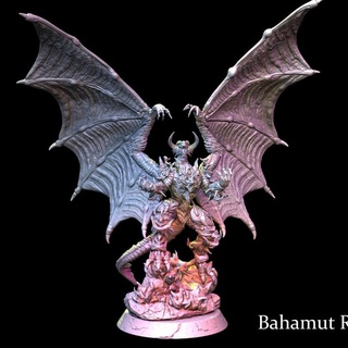 Bahamut régulier édition gekko miniature table personnages créatures fantaisie univers art dragon ventilateur final Fantasy ff7 3d print model - Mito3D
