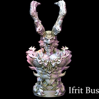 ifrit bust gekko miniature Tabletop Characters & Creatures Fantasy Universe Store Fan Art Busts fantasy tabletop 3d print model - Mito3D