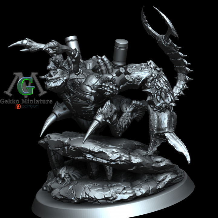 scorpion master gekko miniature Tabletop Characters & Creatures Fantasy Universe Store fantasy monster tabletop d&d 3D print model - Mito3D