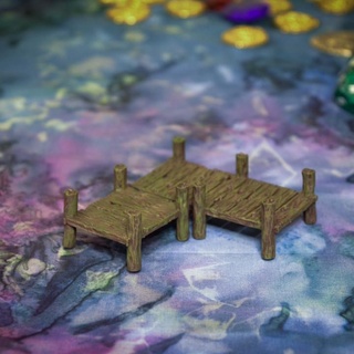 modular dock bend segment qz designs Store Tabletop 3D Printable Terrain Fantasy terrain tabletop dnd wharf 3d print model - Mito3D