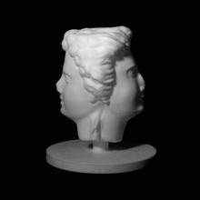 prudenza barber institute birmingham scansione testa uomo marmo janus twofaced 3d print model - Mito3D