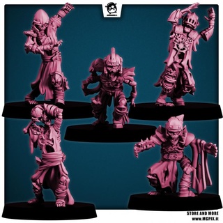 scheletons fantasy football mgpix Tabletop Characters & Creatures Fantasy Universe Store bowl mummy rpg undead warhammer zombie blood miniature dnd gw scheleton 3d print model - Mito3D