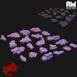 tempest hold rubble piles hills rmprintable fantasy terrain ruins scenery scatter rm 3d print model - Mito3D