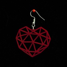 2 küpe kalpler mücevher hediye kalp valentine Sevgililer 3d baskı baskılı Günü valentinesday hediyeleri 3d print model - Mito3D