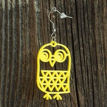 earrings owl 1 jewellery jewelry earring 3d print model - Mito3D