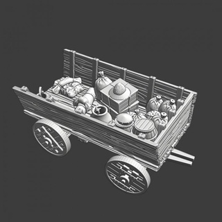 medieval supply wagon ver 3 northern crusades miniatures Tabletop Characters & Creatures Historical Universe Vehicles Machines Store accessories ancient battle historical model wargaming miniature modelling cart cargo scenery goods logistics hussite 3d print model - Mito3D