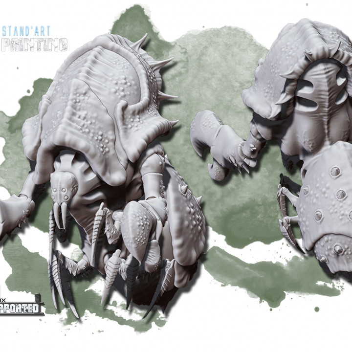 gigante padrão pintura 40k estrangeiro patrão Deus inseto invasores monstro martelo guerra bruto zerg tiranídeos vazio tiranida 3D print model - Mito3D
