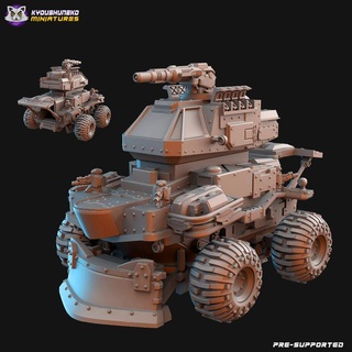 dwarf miner expedition pathfinder truck kyoushuneko miniatures Tabletop Characters & Creatures Sci-Fi Universe Vehicles Machines Store scifi 3d print model - Mito3D