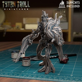 armed treant pre-supported tytantroll miniatures Store dragons dungeons fantasy tree rings lord wildlife minis trees creatures lords ents 3d print model - Mito3D