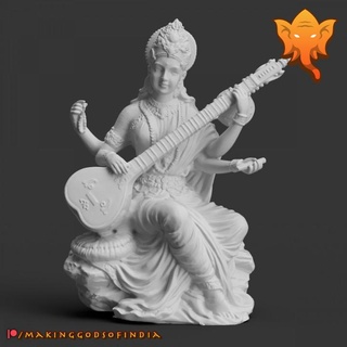 bebedouro saraswati védico futura Educação arte casa jardim utensílios domésticos enfeites deusa hindu música hinduísmo Veena 3d print model - Mito3D
