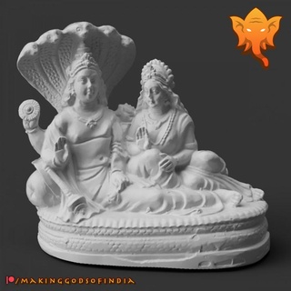 vishnu & lakshmi resting divine snake sesha vedic futura Education Art Home Garden Homeware Ornaments god goddess hindu 3d print model - Mito3D