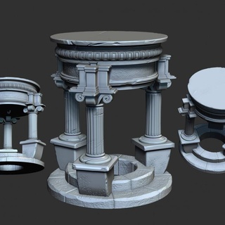 fantasia água 3dprintingrealms tampo mesa 3D imprimível terreno romano dnd 3d print model - Mito3D