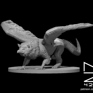 solien miguel zavala Tabletop Characters & Creatures Fantasy Universe griffon 3d print model - Mito3D