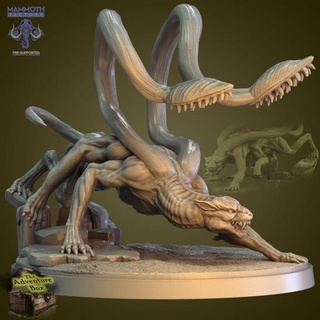phase panther free join tribe 10 mammoth factory Tabletop Characters & Creatures Fantasy Universe alien beast cat monster tentacles feline displacer displacerbeast 3d print model - Mito3D