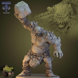 tonnerre cyclope libre joindre tribu 10 mammouth usine table table personnages créatures fantaisie univers table table personnages créatures barbare géant monstre troll ogre cyclope abomination rocher monstruosité barbare 3d print model - Mito3D