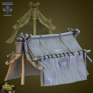 adventurer's tent free join tribe 10 mammoth factory Tabletop 3D Printable Terrain Fantasy prop terrain props adventure scenery camp 3d print model - Mito3D