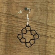 earrings cairo pentagonal tiling 42 jewellery jewelry earring 3d printed3d printing jewlery 3d print model - Mito3D