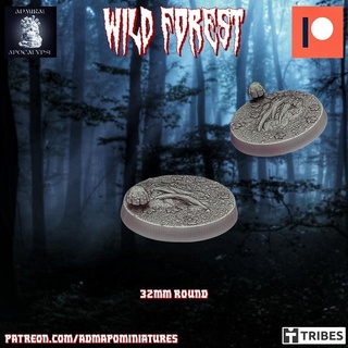 wild forest set 32mm n2 pre-supported admiral apocalypse Store Tabletop 3D Printable Terrain Fantasy bones fantasy miniatures nature wargames warhammer props roots elves trees bugs rocks leaves dnd acorn brances woods bases mushrooms 3d print model - Mito3D