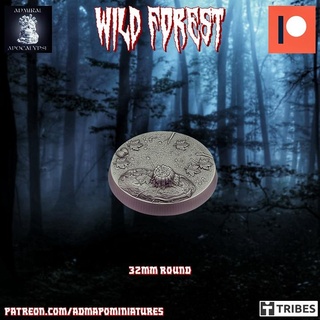 wild forest set 32mm base n5 pre-supported admiral apocalypse Store Tabletop 3D Printable Terrain Fantasy bones fantasy miniatures nature wargames warhammer props roots elves trees bugs leaves dnd acorn brances woods bases mushrooms stumps 3d print model - Mito3D