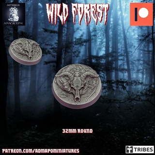 wild forest set 32mm base n8 pre-supported admiral apocalypse Store Tabletop 3D Printable Terrain Fantasy animals bones fantasy miniatures nature wargames warhammer props roots elves trees bugs leaves dnd acorn brances woods bases mushrooms 3d print model - Mito3D