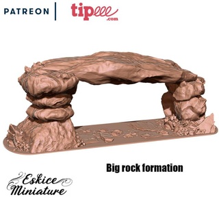 grande roccia formazione 28mm gioco guerra eskice miniatura per tavolo 3D stampabile terreno negozio scenario Nevada spargere roche 3d print model - Mito3D