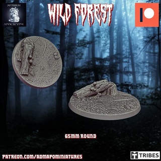 wild forest set 65mm base n2 pre-supported admiral apocalypse Store Tabletop 3D Printable Terrain Fantasy animals bones fantasy miniatures nature wargames warhammer props roots elves trees bugs leaves dnd acorn brances woods bases mushrooms 3d print model - Mito3D