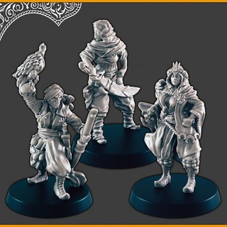 desert heroes support-free evan carothers Tabletop Characters & Creatures Fantasy Universe Store supportless 3d print model - Mito3D