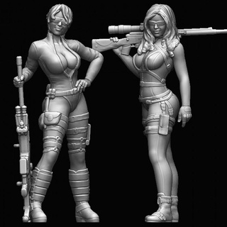 apocachix snipers klt studio Tabletop Characters & Creatures Sci-Fi Universe Store female rpg sniper tabletop wargame 3d print model - Mito3D