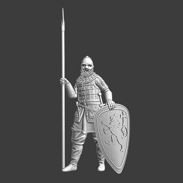 médiéval novgorod garde nord croisades miniatures table personnages créatures historique univers boutique bataille Chevalier modèle Royal wargaming guerrier russe Alexandre miniature noble guerre infanterie jouet 28mm Lac lancier tuyaux 3D print model - Mito3D