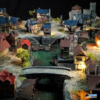 10mm ölçek Ortaçağa ait evler korkmuş yapar mağaza masaüstü 3D yazdırılabilir arazi fantezi Kingsofwar model tren 3d print model - Mito3D