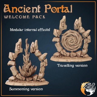 ancient portal - travelling & summoning options world forge miniatures Tabletop 3D Printable Terrain Fantasy free fantasy terrain travel magic summon d&d dnd scenery 3d print model - Mito3D