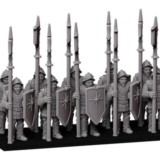 telmarins hallebarde Empire miniatures table personnages créatures fantaisie univers boutique jeux guerre marteau société Narnia telmarin 3d print model - Mito3D