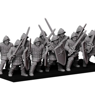 telmarins épées Boucliers Empire miniatures table personnages créatures fantaisie univers boutique jeux guerre marteau société Narnia telmarin 3d print model - Mito3D