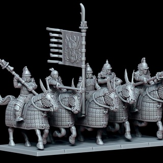 regiment horsemen celestial empire miniatures Tabletop Characters & Creatures Fantasy Universe Store army chinese wargames warhammer boardgames miniaturas cathay catay 3d print model - Mito3D