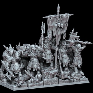 meilleurs hommes bêtes Empire miniatures table personnages créatures fantaisie univers boutique jeux guerre marteau société marais ungors bête centigors 3d print model - Mito3D